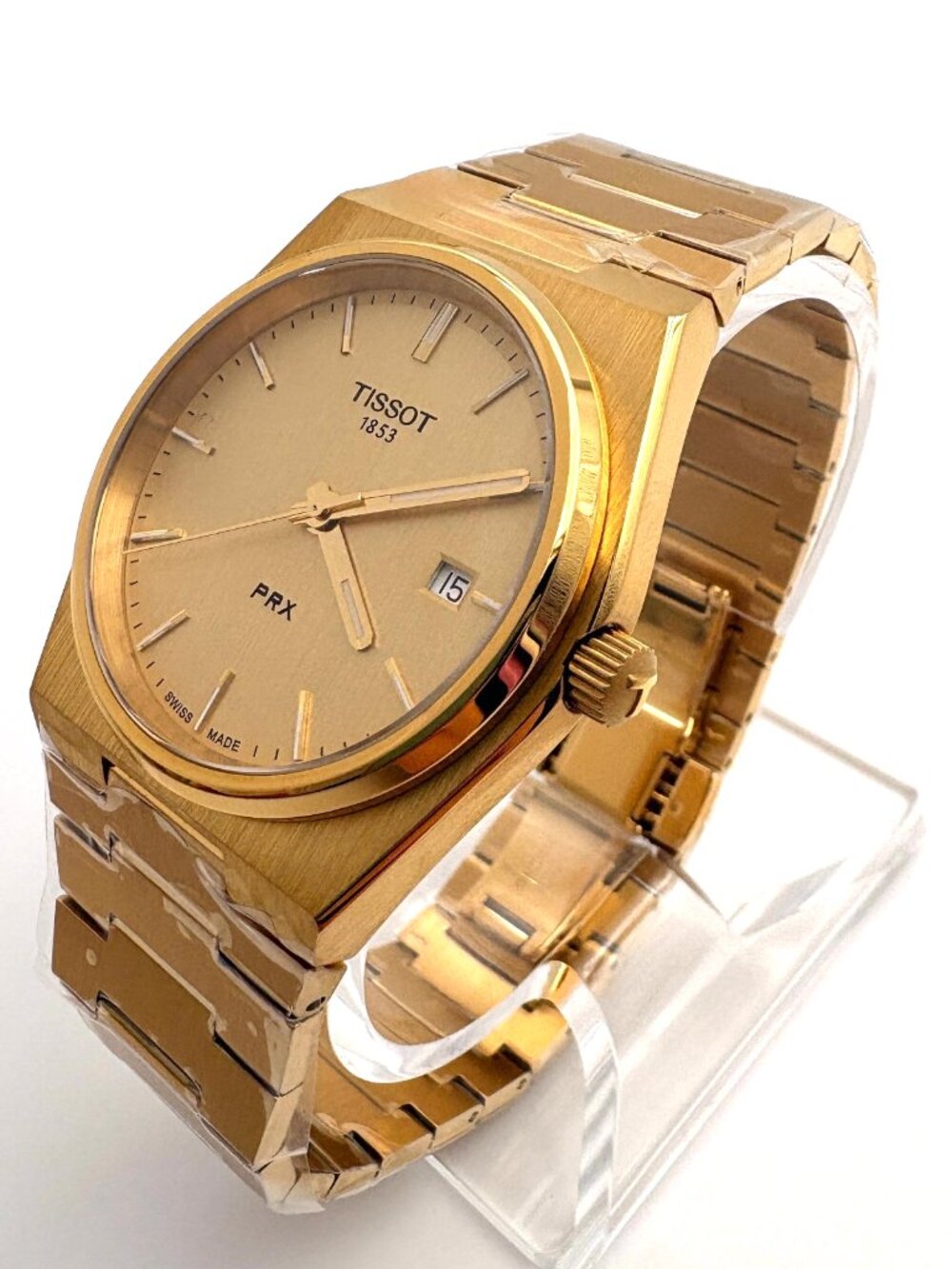 Tissot PRX Champagne Dial 40mm Men's Quartz Gold Watch T137.410.33.021.00